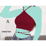 تاپ کراپ نیمتنه بندی پشت گردنی فانریپ پنبه عالی فری سایز ۳۶ تا ۴۲ تن شیک