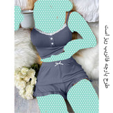 ست تاپ کراپ نیمتنه شورتک فشن فانریپ پنبه کبریتی فری سایز 38 تا 42 تن شیک