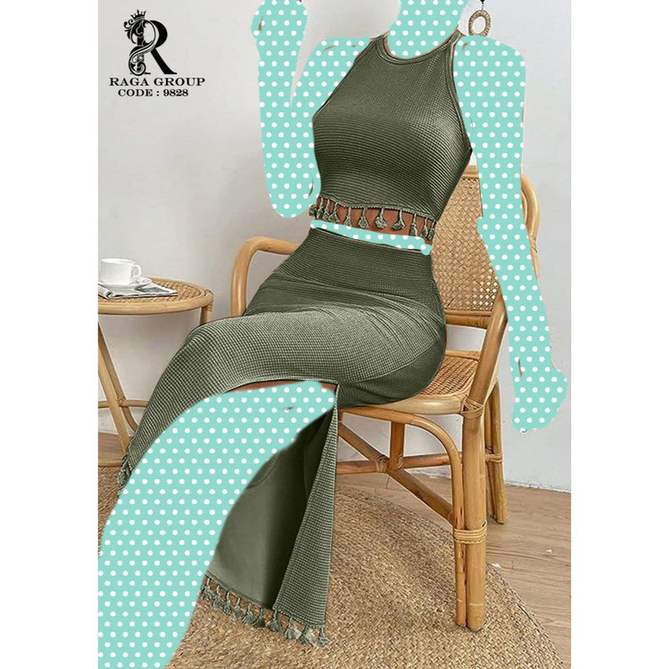 کراپ نیمتنه دامن منگوله دار مراکشی بیسکوییتی فری سایز ۳۸ تا ۴۴ تن شیک