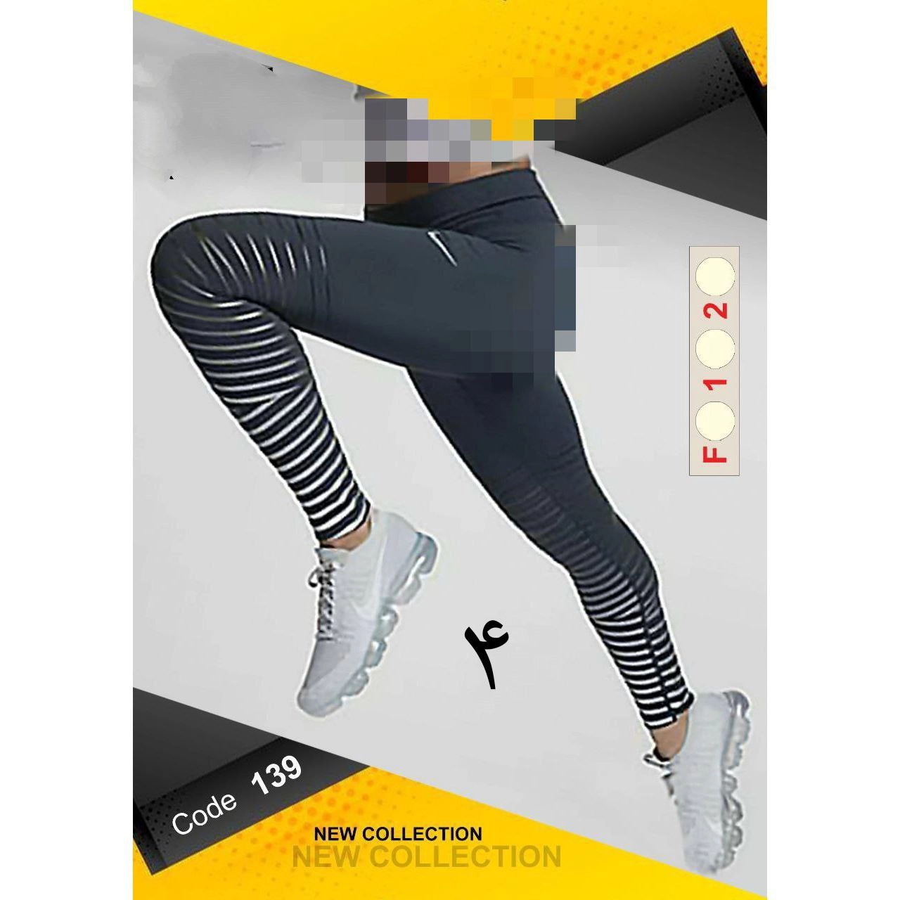 شلوار لگ ورزشی طرحدار تنخوری بسیار زیبا فلامنت فول لاکرا کمر ۱۰ سانتی بیگ سایز بزرگ فری سایز ۴۶ تا ۵۰ تن شیک