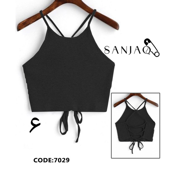 کراپ تاپ نیمتنه فانریپ پنبه درجه یک فری سایز ۳۶ تا ۴۲ تن شیک