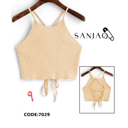 کراپ تاپ نیمتنه فانریپ پنبه درجه یک فری سایز ۳۶ تا ۴۲ تن شیک