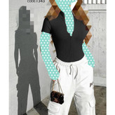 بادی ساده زیپدار کبریتی سوپر پنبه فری سایز36 تا 42 تن شیک