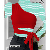 کراپ تاپ نیمتنه رومی بغل بندی فانریپ پنبه درجه یک فری سایز ۳۶ تا ۴۲ تن شیک