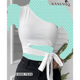 کراپ تاپ نیمتنه رومی بغل بندی فانریپ پنبه درجه یک فری سایز ۳۶ تا ۴۲ تن شیک