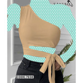 کراپ تاپ نیمتنه رومی بغل بندی فانریپ پنبه درجه یک فری سایز ۳۶ تا ۴۲ تن شیک