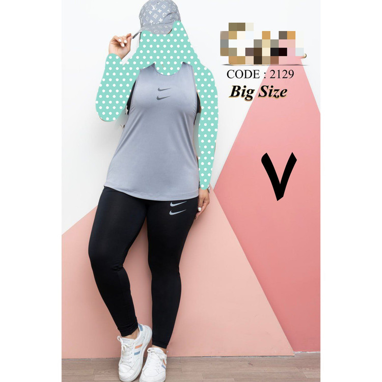 ست ۳ تیکه ورزشی نیمتنه کراپ و کاور و شلوار کمر ۱۰ سانتی سوپر فلامنت فری سایز ۳۸ تا ۴۴ تن شیک