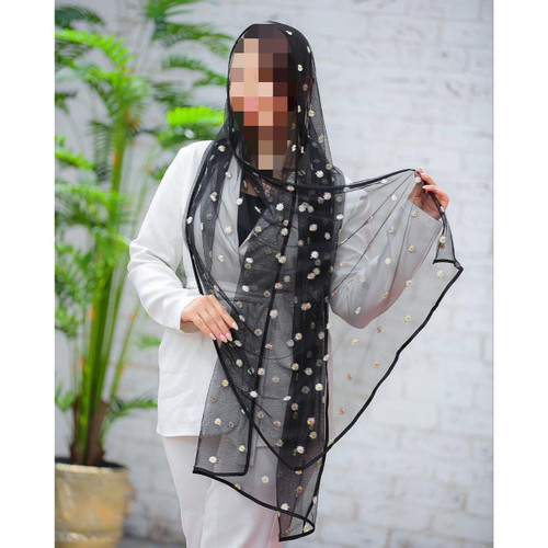 شال بابونه دورگان قواره 75 × 185 تن شیک