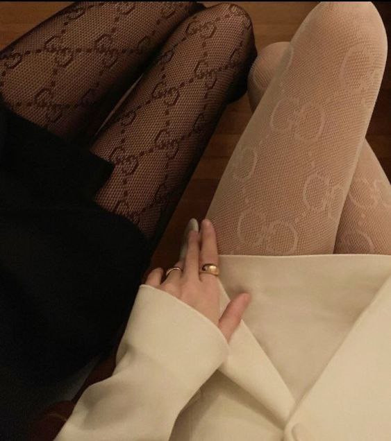 جوراب شلواری زنبوری مارک دار برند گوچی فری سایز ۳۶ تا ۴۶ تن شیک