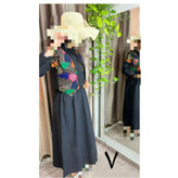 ست ساحلی ماکسی و کت لنین سوزن دوزی فری سایز ۳۸ تا ۴۴ تن شیک