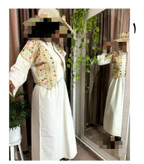 ست ساحلی ماکسی و کت لنین سوزن دوزی فری سایز ۳۸ تا ۴۴ تن شیک