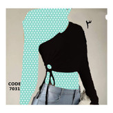 کراپ تاپ نیمتنه بغل گره ای فانریپ پنبه عالی فری سایز 36 تا 42 تن شیک