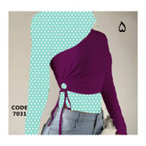 کراپ تاپ نیمتنه بغل گره ای فانریپ پنبه عالی فری سایز 36 تا 42 تن شیک