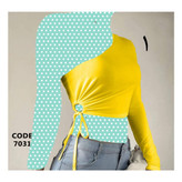 کراپ تاپ نیمتنه بغل گره ای فانریپ پنبه عالی فری سایز 36 تا 42 تن شیک