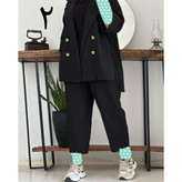 ست مانتو کت شلوار لنین نچرال فری سایز ۳۸ تا ۴۴ تن شیک