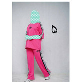 ست تیشرت شلوار آدیداس گلکسی پنبه فری سایز ۳۸ تا ۴۴ تن شیک