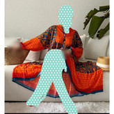 پیراهن بلند ساحلی طرحدار مدل ترنج پوپلین فری سایز ۳۶ تا ۴۶ تن شیک