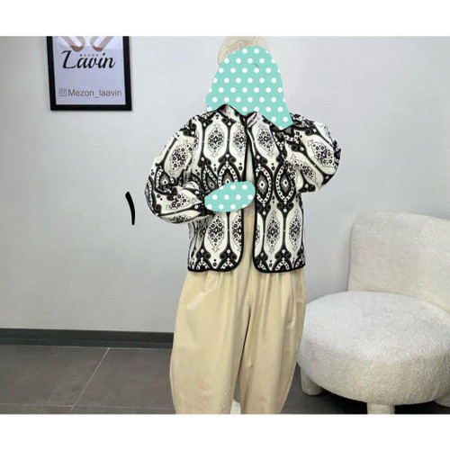 کت سنتی لینن چاپی قد ۵۸ فری سایز ۳۶ تا ۴۲ تن شیک