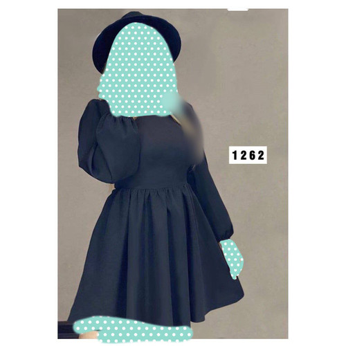 پیراهن تونیک مجلسی عروسکی کرپ غواصی فری سایز ۳۶ تا ۴۲ تن شیک