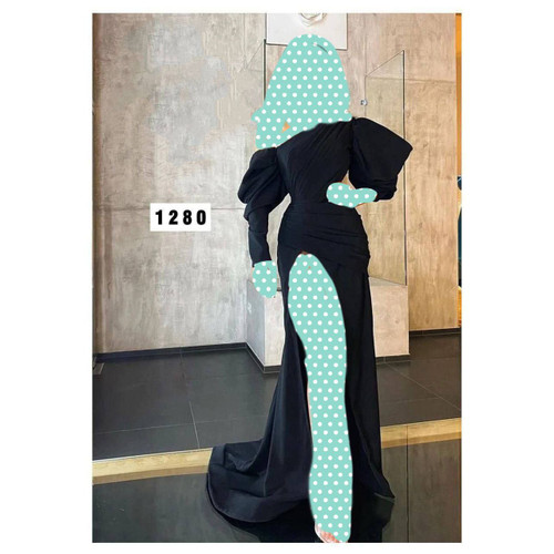 پیراهن ماکسی مجلسی چاکدار کرپ غواصی چاک بسته تر از تصویر فری سایز ۳۸ تا ۴۲ تن شیک