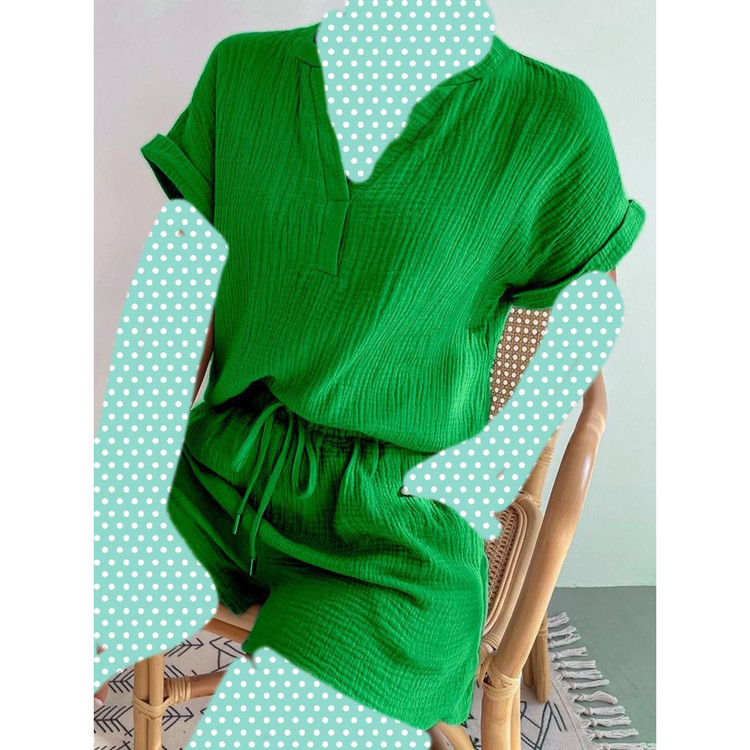 ست تیشرت شلوارک بیوتی دبل فیس عالی فری ۳۶ تا ۴۴ تن شیک