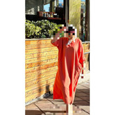 کد 220070 مانتو پیراهن بلند ساحلی کفتان یقه کوبایی قد ۱۳۰ جنس مافیس خنک مناسب فصل دور سینه ۱۳۴ تن شیک