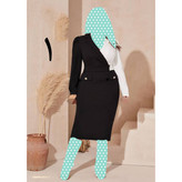 پیراهن مجلسی کرپ غواصی بیگ سایز بزرگ فری سایز ۴۴ تا ۵۰ تن شیک