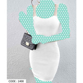 تونیک پیراهن سرشانه گیپور فانریپ کبریتی نواردوزی فری سایز 36 تا 44 تن شیک