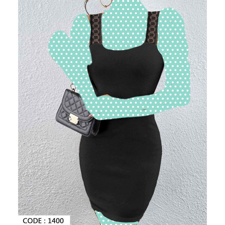 تونیک پیراهن سرشانه گیپور فانریپ کبریتی نواردوزی فری سایز 36 تا 44 تن شیک