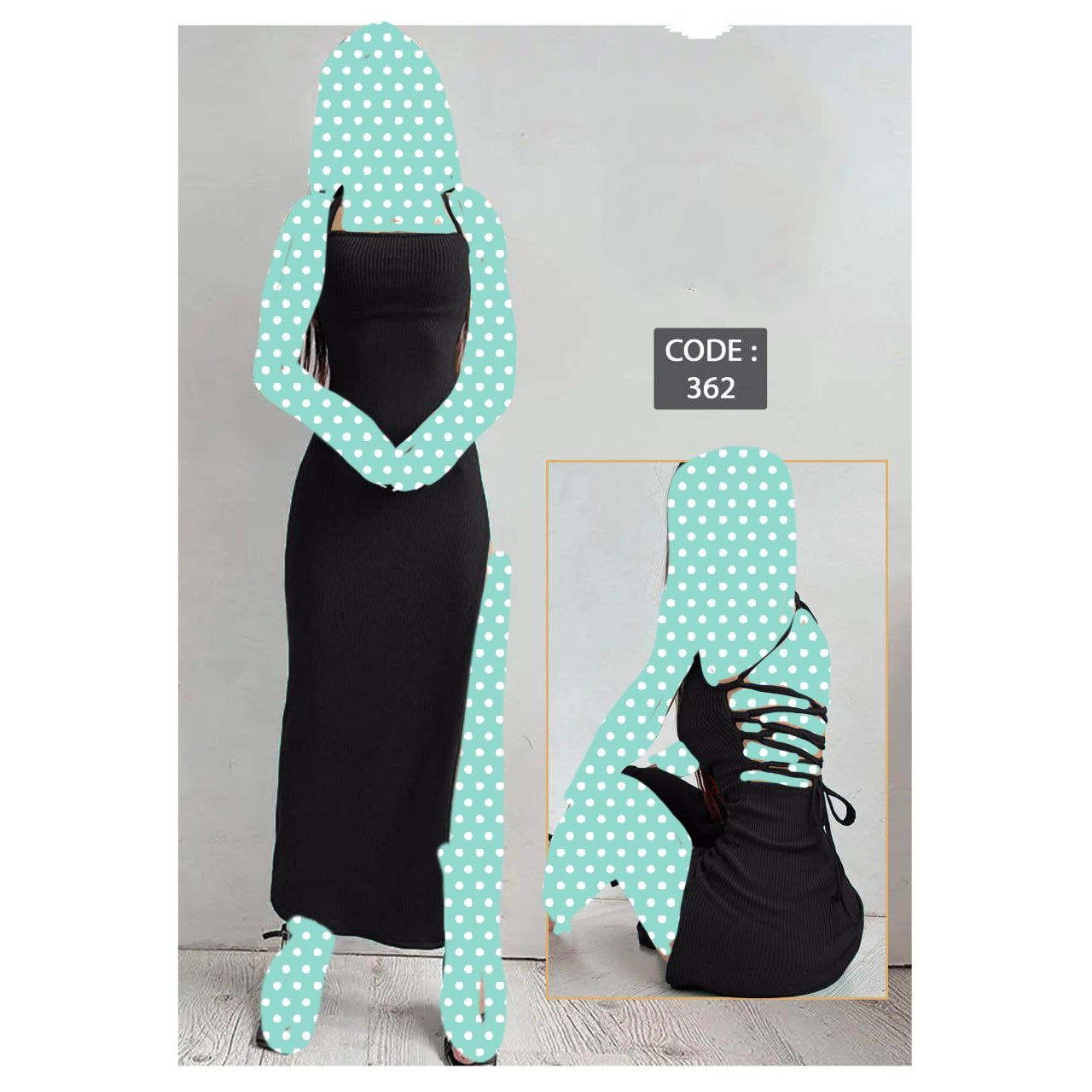 تونیک پیراهن پشت بندی چاکدار فانریپ فری سایز 36 تا 42 تن شیک