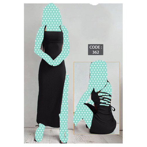 تونیک پیراهن پشت بندی چاکدار فانریپ فری سایز 36 تا 42 تن شیک