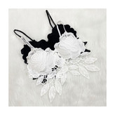 کراپ نیمتنه گیپور گل رز فری سایز 36 تا 42 تن شیک