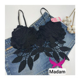 کراپ نیمتنه گیپور گل رز فری سایز 36 تا 42 تن شیک