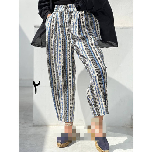 شلوار سنبادی کرپ ژاکارد فری سایز ۳۸ تا ۴۲ تن شیک