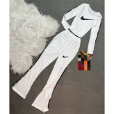 ست کراپ نیمتنه شلوار نایک فانریپ پنبه کبریتی فری سایز ۳۶ تا ۴۲ تن شیک