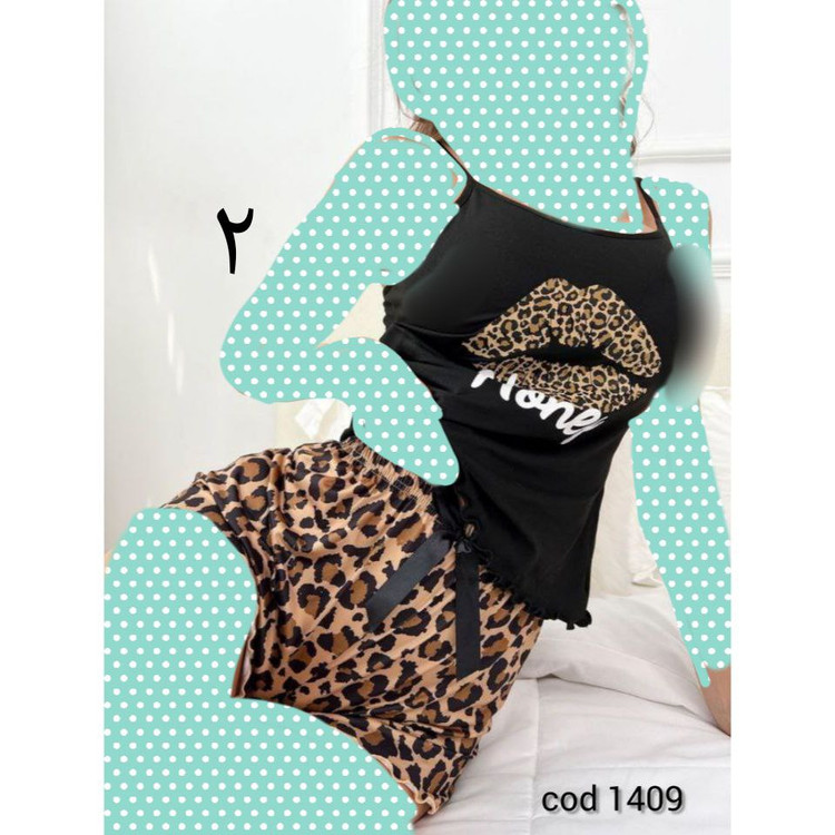 ست کراپ تاپ نیمتنه شلوارک طرحدار فیلامنت نانو فری سایز ۳۸ تا ۴۲ تن شیک