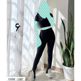 ست کراپ نیمتنه شلوار دمپا چاک رگه دوزی فانریپ کبریتی فری سایز 36 تا 42 تن شیک