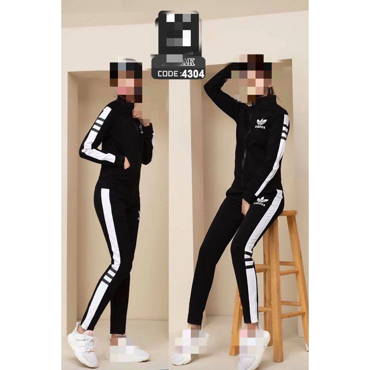 ست سویشرت شلوار ورزشی آدیداس غواصی فری سایز 38 تا 44 تن شیک