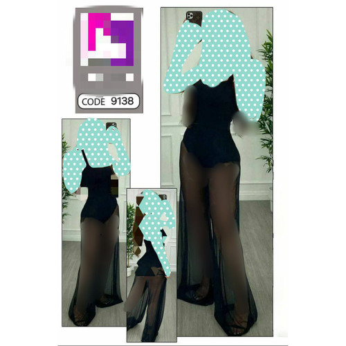 بادی شلوار توری جنس کریستال عالی فری سایز ۳۶ تا ۴۲ تن شیک