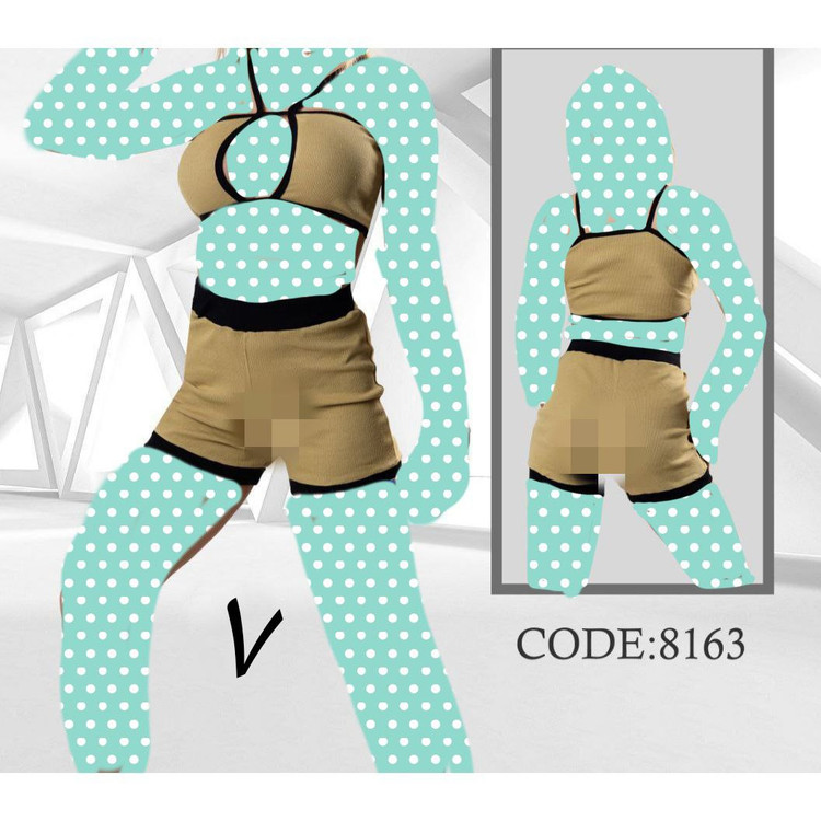 ست نیمتنه کراپ شورتک فانریپ پنبه درجه یک فری سایز 36 تا 42 تن شیک