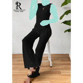 ست تاپ شلوار مراکشی بیسکوییتی پایین ریش فری سایز 38 تا 44 تن شیک