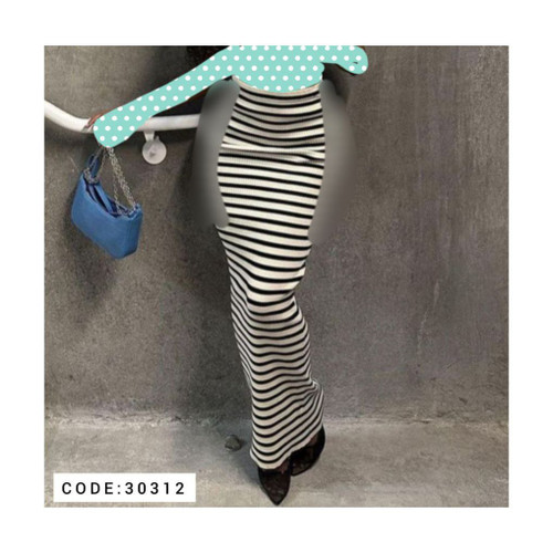 دامن بلند کبریتی راه راه فری سایز 36 تا 42 تن شیک