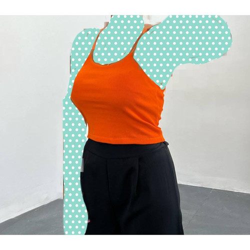 کراپ نیمتنه تک بند ماکارون فانریپ پنبه کبریتی عالی فری سایز ۳۶ تا ۴۴ تن شیک