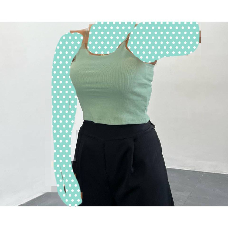 کراپ نیمتنه تک بند ماکارون فانریپ پنبه کبریتی عالی فری سایز ۳۶ تا ۴۴ تن شیک