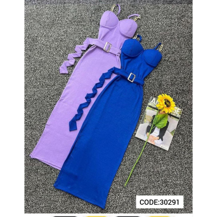 پیراهن ماکسی کبریتی چاکدار کاپدار نواردوزی کمربند دار قد ۱۳۰ فری سایز ۳۶ تا ۴۴ تن شیک