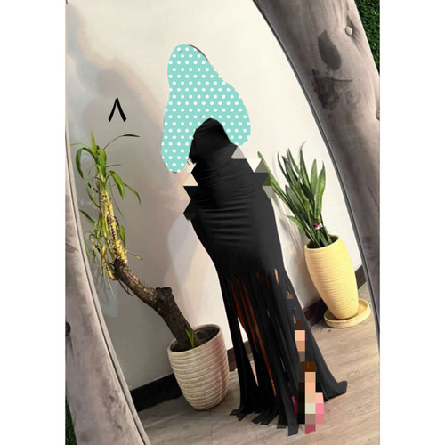 پیراهن ماکسی بلند ریش ریش سوپر فیلامنت فری سایز ۳۸ تا ۴۲ تن شیک