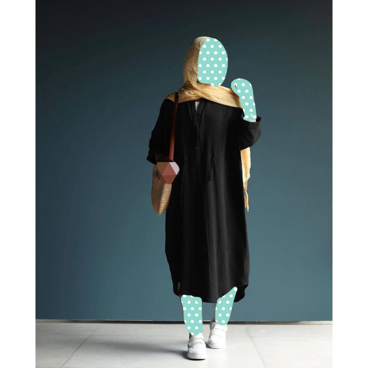 پیراهن ساحلی کفتان جنس دبل فیس فری سایز ۳۶ تا ۴۴ تن شیک