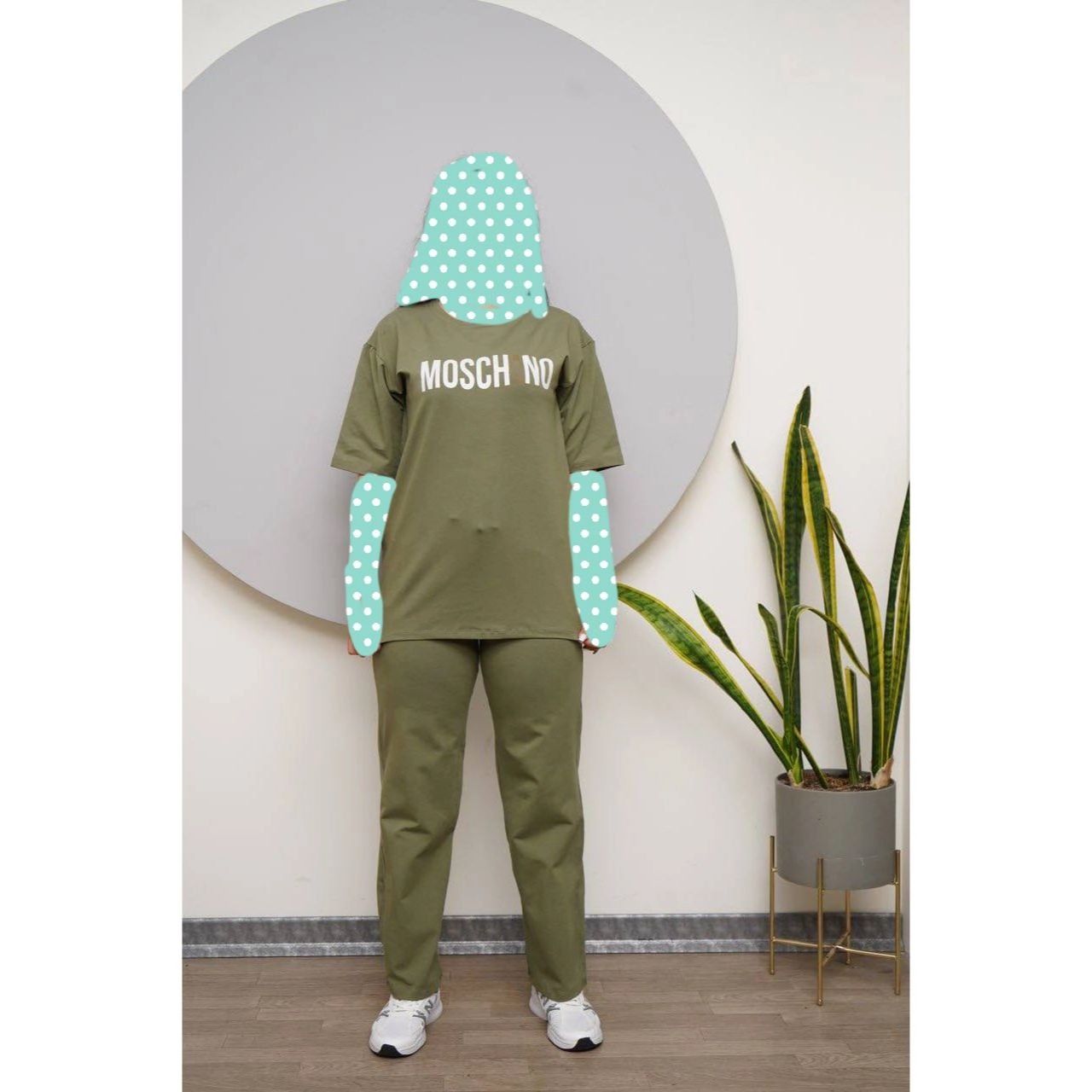 ست دو تیکه تیشرت شلوار لانگ پنبه لاکرا تمام کش فری سایز ۳۸ تا ۴۴ تن شیک