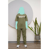 ست دو تیکه تیشرت شلوار لانگ پنبه لاکرا تمام کش فری سایز ۳۸ تا ۴۴ تن شیک