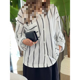 پیراهن مانتو شومیز راه راه مراکشی فری سایز ۳۶ تا ۴۶ تن شیک